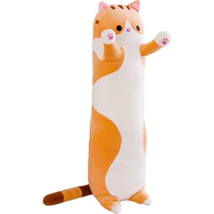 Kedi Peluş Oyuncaklar Yüksek Simülasyon Nefes Dekoratif Oyuncak Uzun Kedi Yastık Peluş Oyuncaklar Kız (Yurt Dışından)