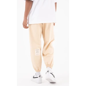 Oversize Basic Bel Paça Lastikli 3 Cepli Jogger Eşofman Altı Bej
