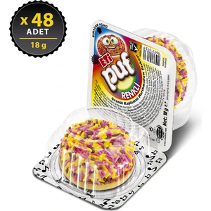 Puf Renkli Bisküvi 18 g x 48 Adet