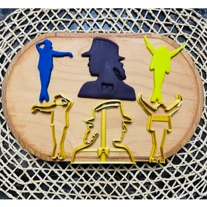 Small Shapes Michael Jackson 3'Lü Kurabiye Kalıbı Ve Hamur Kesici