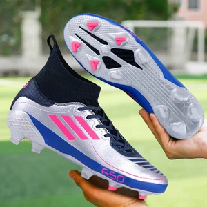 Yüksek Top Kaymaz Eğitim Futbol Ayakkabıları Kapalı Açık Futbol Ayakkabıları (Yurt Dışından)