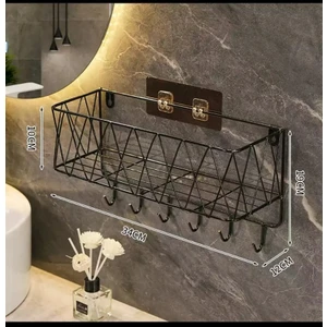 Toprak E Ticaret Banyo Rafı Metal Gold Renk Paslanmaz Dekoratif Çok Amaçlı Raf