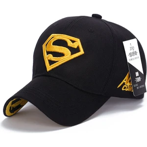 Superman Logolu Ayarlanabilir Şapka - Siyah/Sarı (Yurt Dışından)