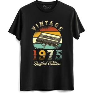Vintage 1975 Limeted Edition Siyah Tshirt
