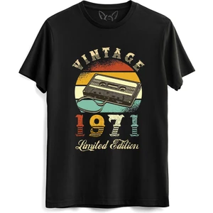 Vintage 1971 Limeted Edition Siyah Tshirt