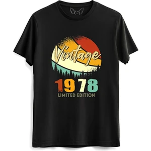 Vintage 1978 Retro Siyah Tshirt