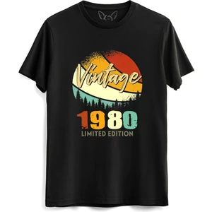 Vintage 1980 Retro Siyah Tshirt
