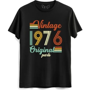 Vintage 1976 Original Parts Siyah Tshirt