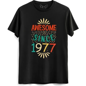 Vintage 1977 Awesome Siyah Tshirt