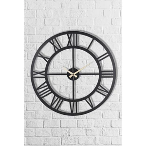 Roma Rakamlı Metal Siyah Duvar Saati 50X50Cm Mds-50
