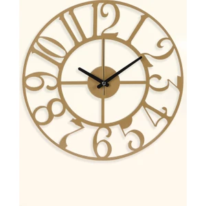 Asya Metal Gold Eskitme Duvar Saati 50X50Cm Mds-50