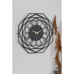 Repido Metal Siyah Duvar Saati 50X50Cm Mds-50