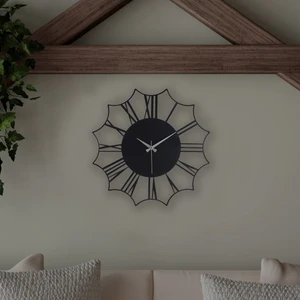 Ela Metal Siyah Duvar Saati 50X50Cm  Mds-50