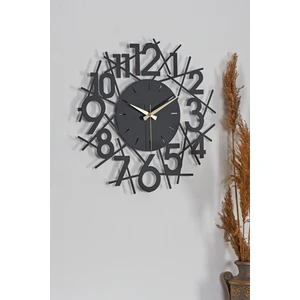 Lineal Metal Siyah Duvar Saati 41X41Cm Mds-41