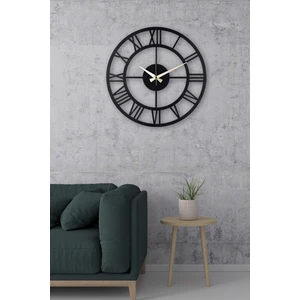 Roma Siyah Metal Siyah Duvar Saati 41X41Cm Mds-41