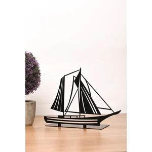 Metal Masa Üstü Biblo Yelkenli 20X27Cm Bbl-M