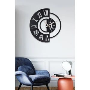 Ruota Metal Siyah Duvar Saati 41X41Cm Mds-41