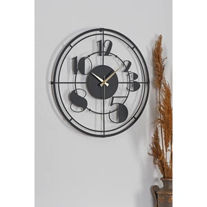 Muyika Netro Siyah 41Cm Metal Duvar Saati 41X41Cm Mds-41