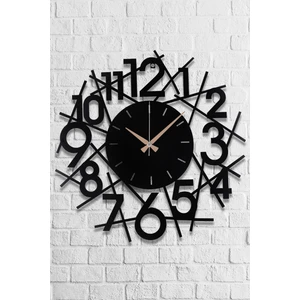 Lineal Metal Siyah Duvar Saati 50X50Cm Mds-50