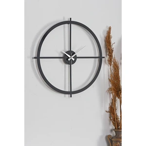 Nuvola Metal Siyah Duvar Saati 50X50Cm Mds-50