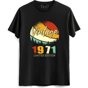Vintage 1971 Retro Siyah Tshirt