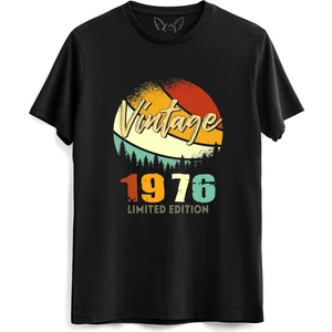 Vintage 1976 Retro Siyah Tshirt
