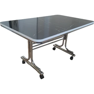 Rehber Mobilya 70X110 Metal Ayaklı Masa Tekerlekli Orta Sehpa