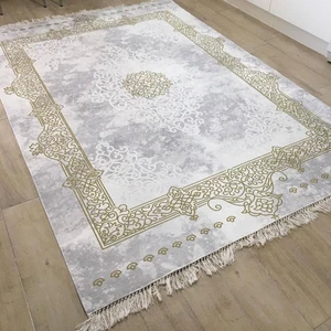 Dijital Baskı Yıkanabilir Kaymaz Taban Halı Ince Yazlık Dekoratif Salon ve Oturma Odası Halısı
