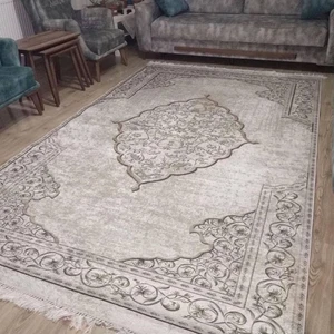 Dijital Baskı Yıkanabilir Kaymaz Taban Halı Ince Yazlık Dekoratif Salon ve Oturma Odası Halısı