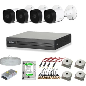 2mp 4 Kameralı 500GB Dış Ortam Ahd Hd-Cvı Full Kamera Set