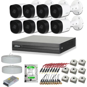 2mp 8 Kameralı Dış Ortam Ahd Hd-Cvı Full Kamera Seti