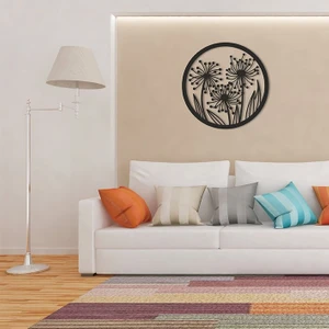 Mart Medya Reklam Çiçekler Ahşap Dekor 50X50