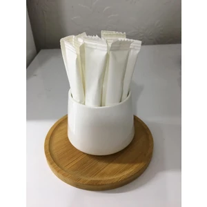 Merpak Ambalaj Stick Şeker Beyaz Baskısız Stick Kristal Toz Şeker 3 gr 100'lü