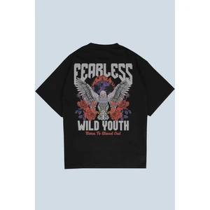 Fearless Siyah Oversize  T-Shirt