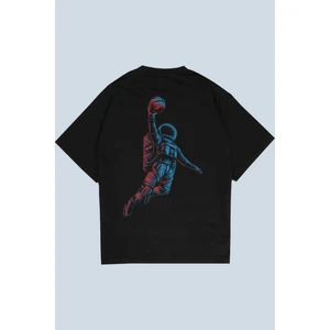 Space Basket Siyah Oversize  T-Shirt