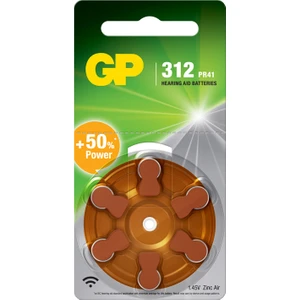 6'lı ZA312 1.4V Düğme Kulaklık Pili (GPZA312-D6)