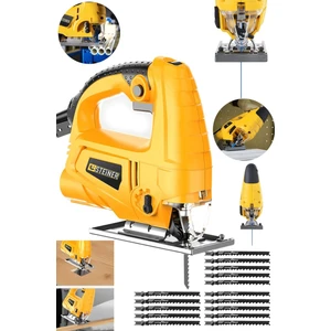 Alman 4000 W Sjs Metal Şanzıman 6 Kademe Devirli Bakır Sargılı Dekupaj Testere Makinesi + 15 Uç