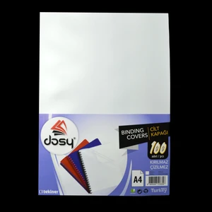 Cilt Kapağı Plastik Opak A4 100'lü Beyaz