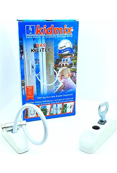 Kidmix Çelik Halatlı Pvc-Pencere Çocuk Emniyet Kilidi