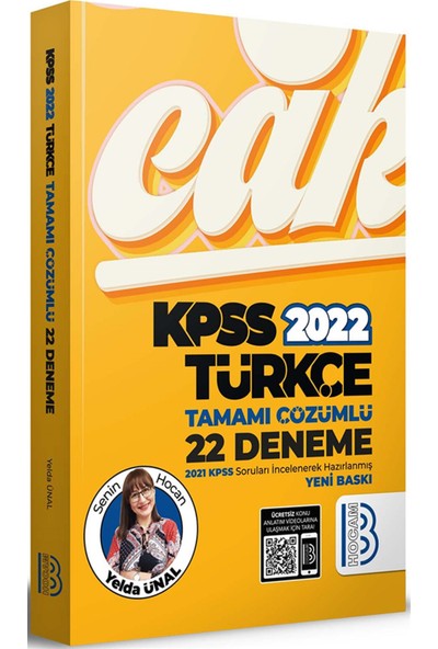 Benim Hocam Yayınları KPSS 2022 Türkçe Tamamı Çözümlü 22 Deneme