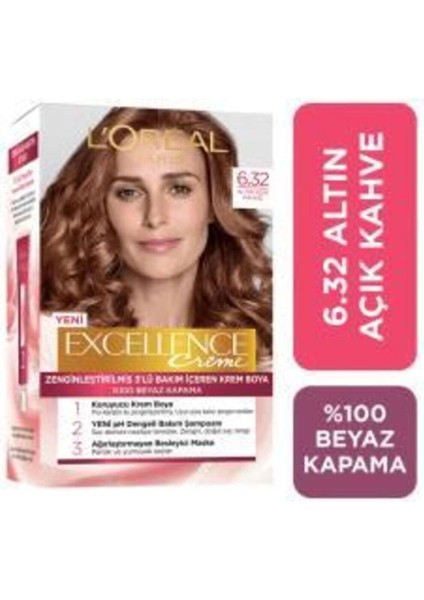 Loreal Paris Loreal Excellence Creme 6.32 Altın Açık Kahve