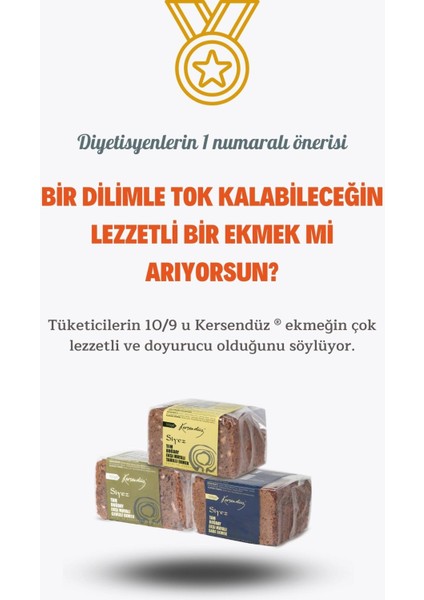 Siyez Ekşi Mayalı Ekmekler 3'lü Seçim 3X500 gr (Sade-Tahıllı-Tahıllı) fiyatları
