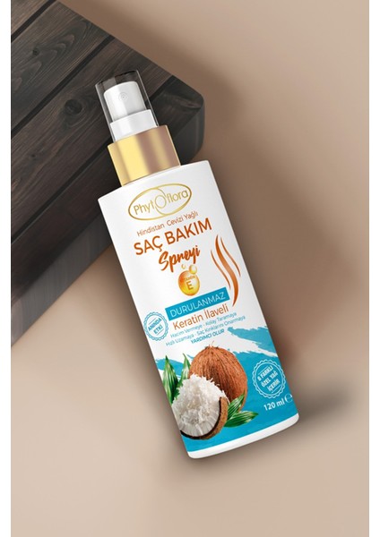 2'li Set Yıpranmış Kuru Saçlar İçin Hindistan Cevizi Yağlı Kırık Uç Onarıcı Saç Bakım Spreyi 120 ml modelleri