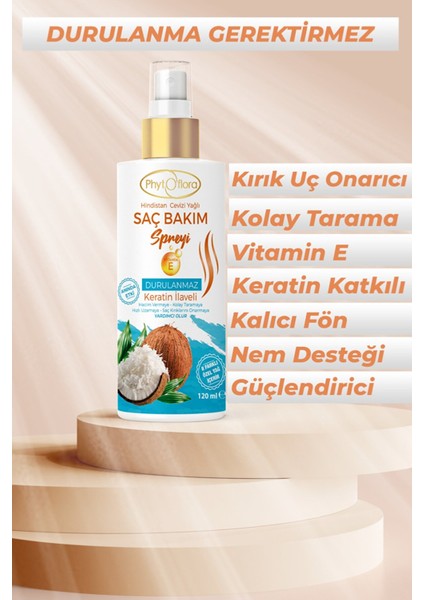 3'li Set Yıpranmış Kuru Saçlar İçin Hindistan Cevizi Yağlı Kırık Uç Onarıcı Saç Bakım Spreyi 120 ml fiyatları