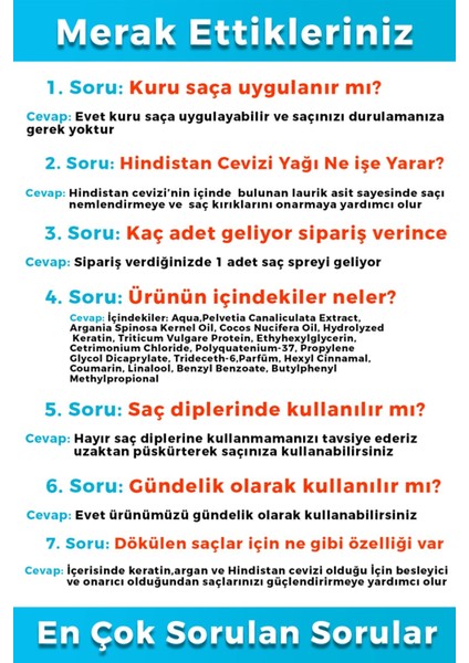 3'li Set Yıpranmış Kuru Saçlar İçin Hindistan Cevizi Yağlı Kırık Uç Onarıcı Saç Bakım Spreyi 120 ml indirimleri