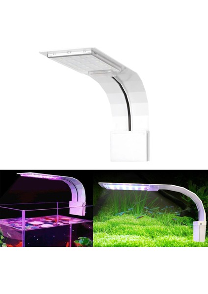 LED Akvaryum Işık Tam Spektrum Balıkçılık Tankı Lambası Klip Ab Fiş Beyaz A (Yurt Dışından) fırsatları