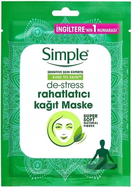 De-Stress Rahatlatıcı Kağıt Maske