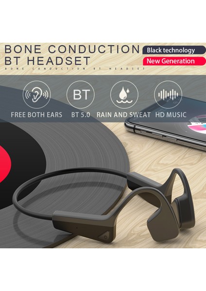 V11 Kablosuz Kemik Iletimli Kulaklıklar Bluetooth Kulaklıklı (Yurt Dışından)