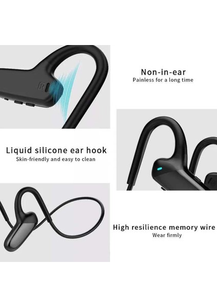 F808 Kablosuz Kemik Iletimli Kulaklıklar Bluetooth (Yurt Dışından)