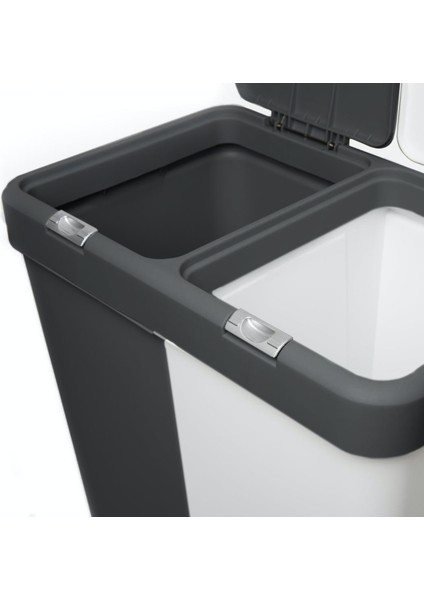 Duo Laundry Antrasit / Beyaz Çamaşır Sepeti - 80 lt fırsatları